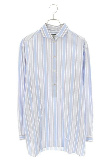 GUCCI Stripe Pullover Shirt Blue/Gray Size XL
