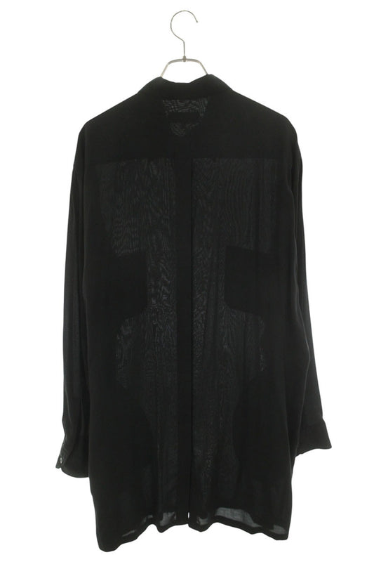 YOHJI YAMAMOTO POUR HOMME Black Cellulose Lawn Shirt Size 4
