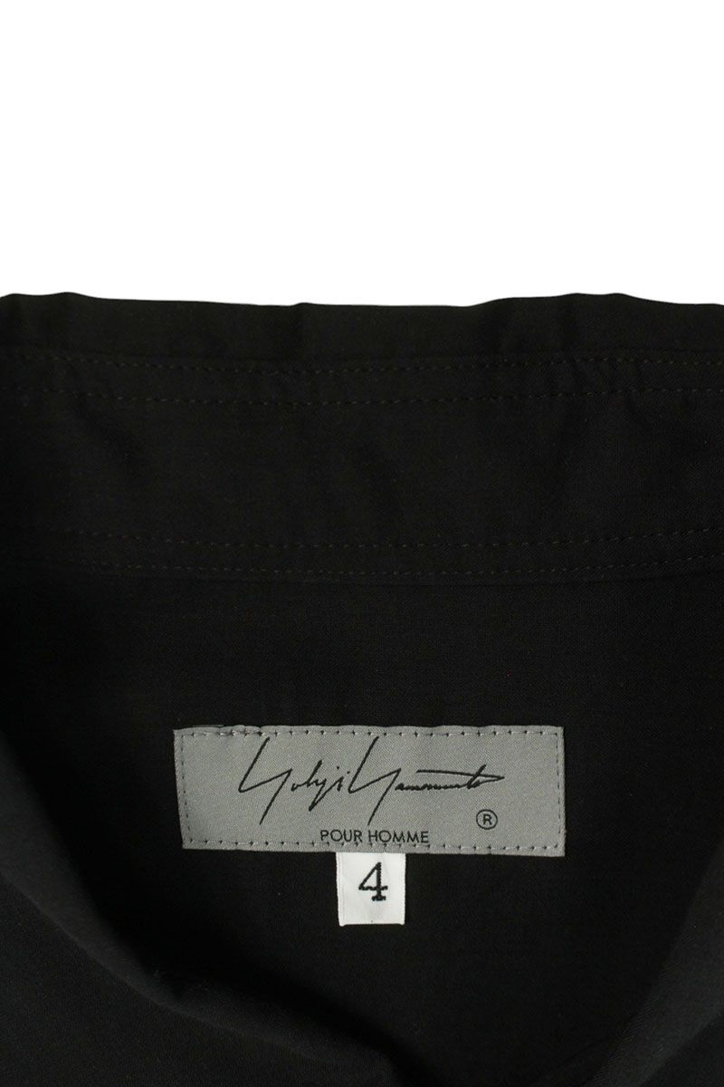 YOHJI YAMAMOTO POUR HOMME Black Cellulose Lawn Shirt Size 4