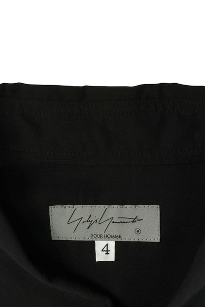 YOHJI YAMAMOTO POUR HOMME Black Cellulose Lawn Shirt Size 4