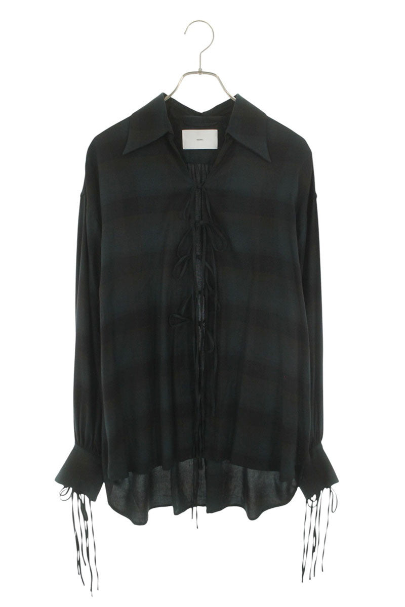 SUGARHILL String Design Plaid Shirt Green Size M