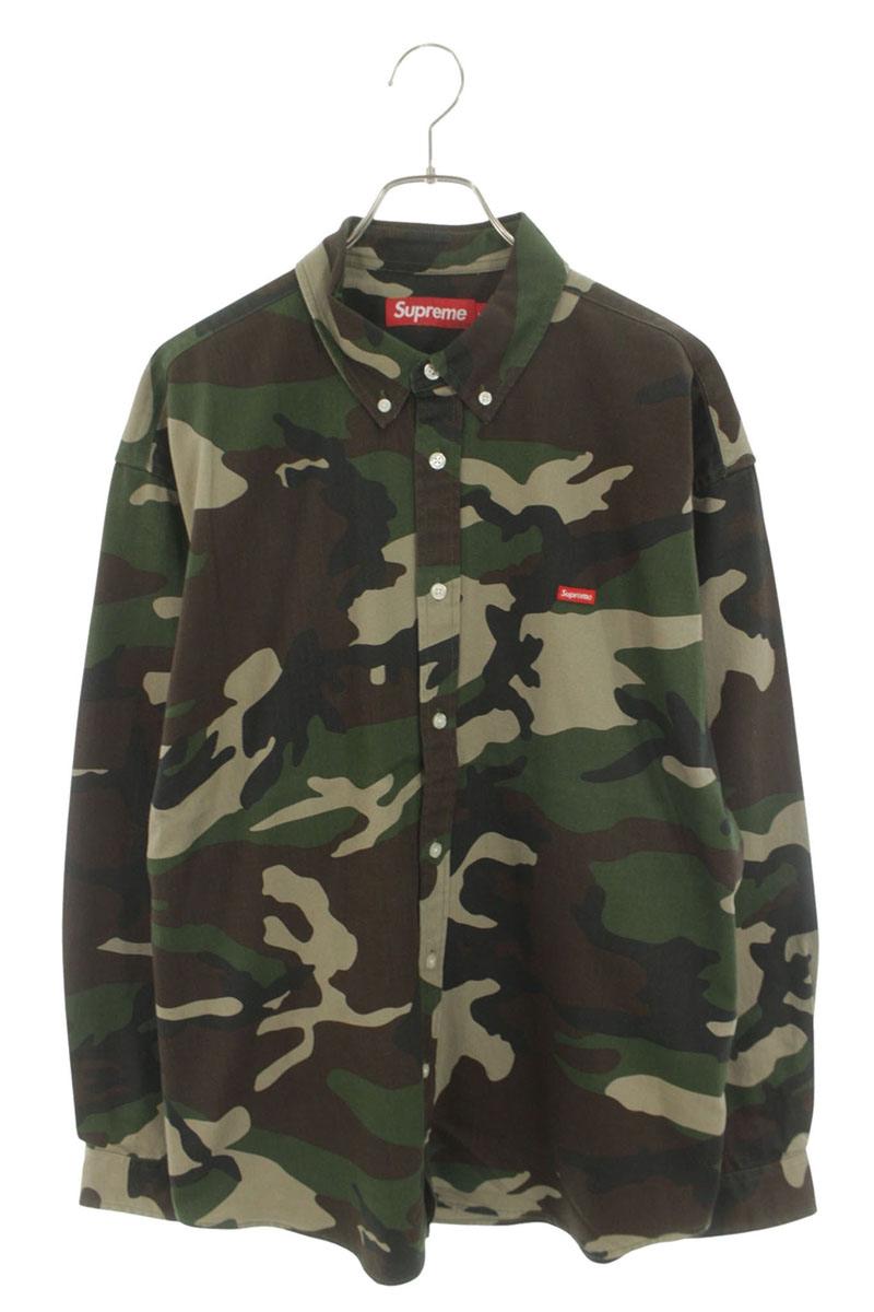 SUPREME 25AW Small Box Woodland Camo Denim Shirt Size L