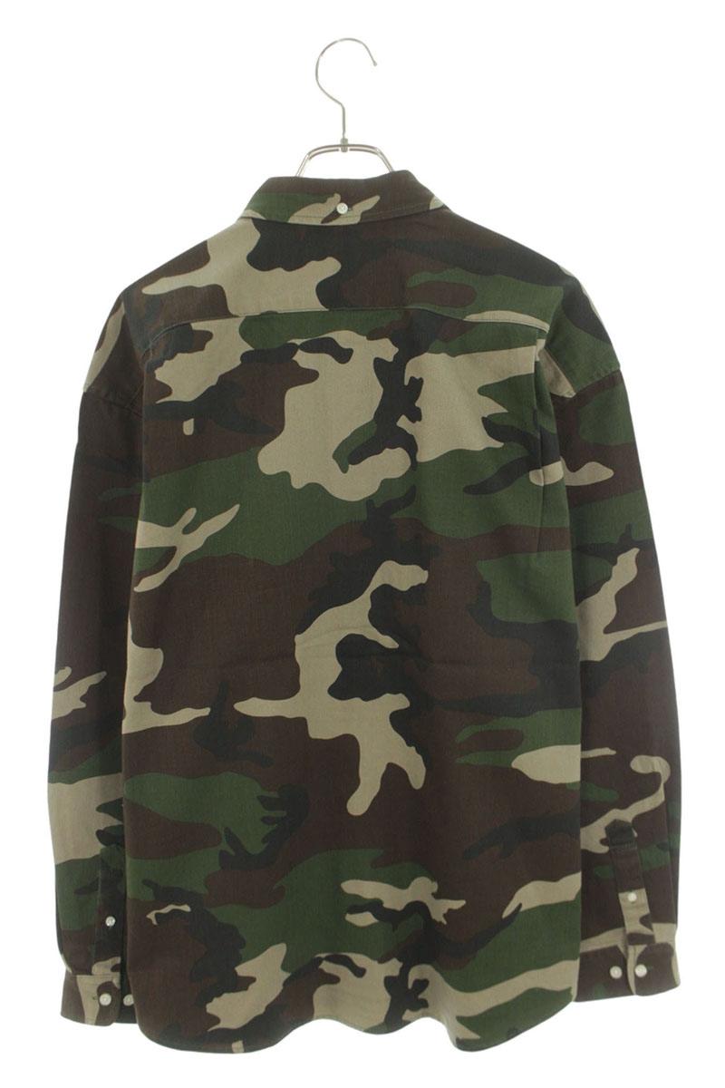 SUPREME 25AW Small Box Woodland Camo Denim Shirt Size L