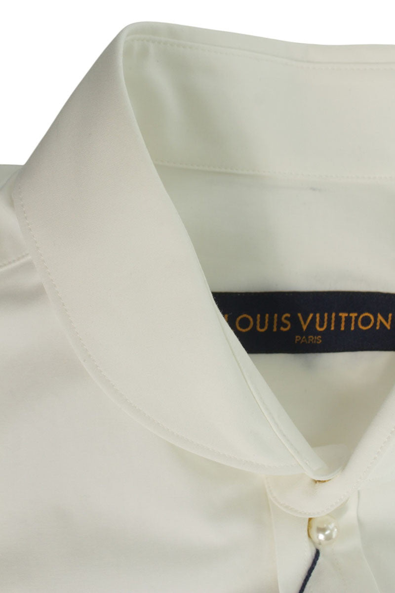 LOUISVUITTON Pearl Button Cotton Shirt Size S
