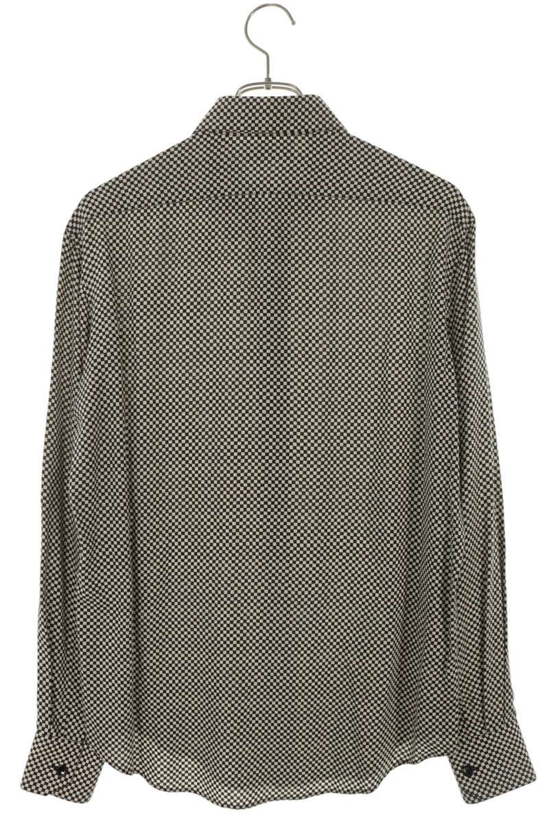 CELINE Check Rayon Shirt Black/White Size XXL