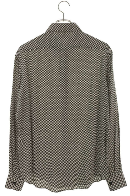 CELINE Check Rayon Shirt Black/White Size XXL