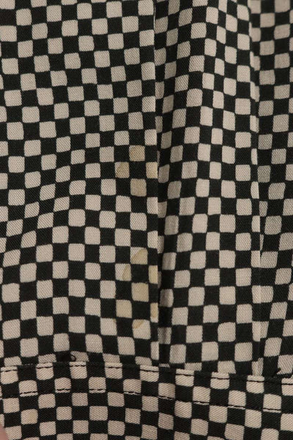 CELINE Check Rayon Shirt Black/White Size XXL