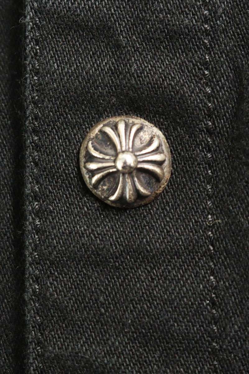 Chrome Hearts LAST BITE Cross Ball Button Shirt Size XL