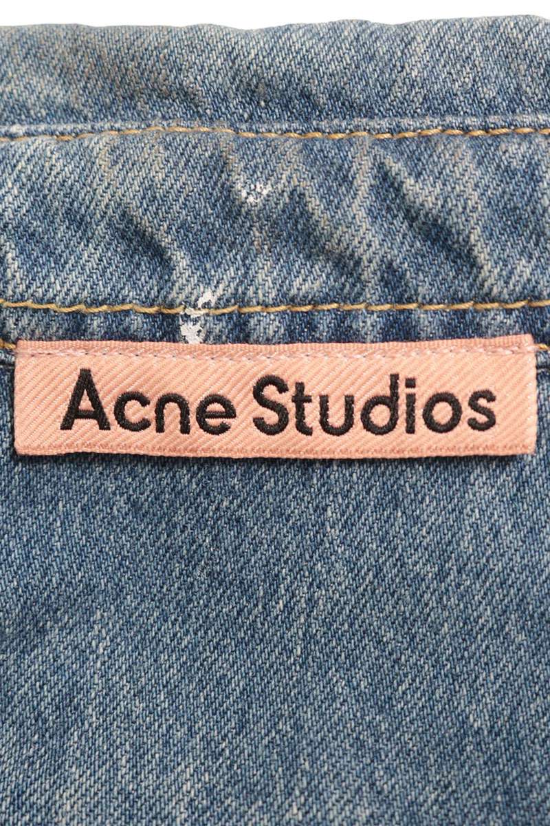 ACNE STUDIOS Light Blue Denim Long Sleeve Shirt Size XS