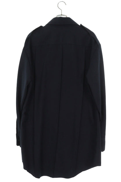 RAF SIMONS Navy Oversized 2-Pocket Wool Shirt Size 46