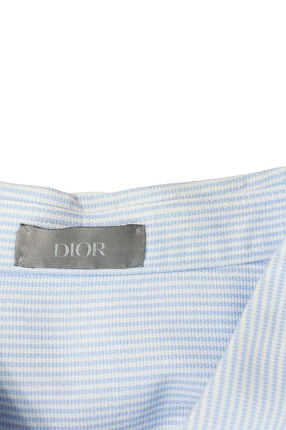 DIOR x DENIM TEARS Logo Embroidered Stripe Long Sleeve Shirt Size S