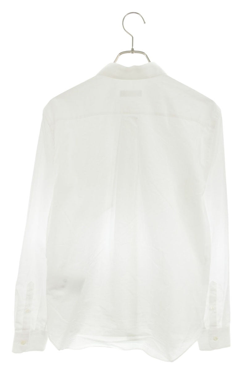 PRADA Triangle Logo Plate Cotton Long Sleeve Shirt White Size XS