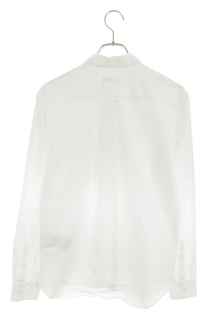 PRADA Triangle Logo Plate Cotton Long Sleeve Shirt White Size XS