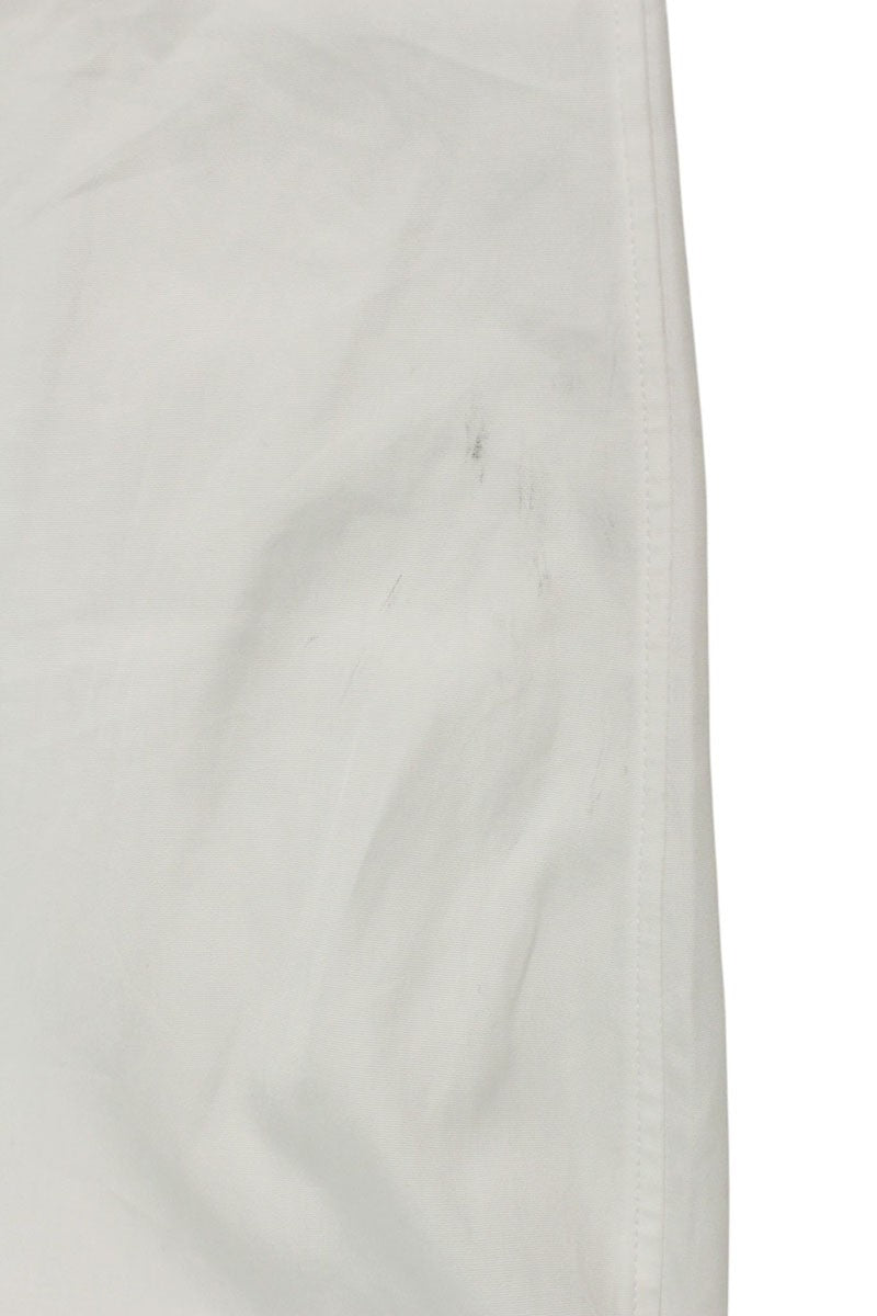 PRADA Triangle Logo Plate Cotton Long Sleeve Shirt White Size XS