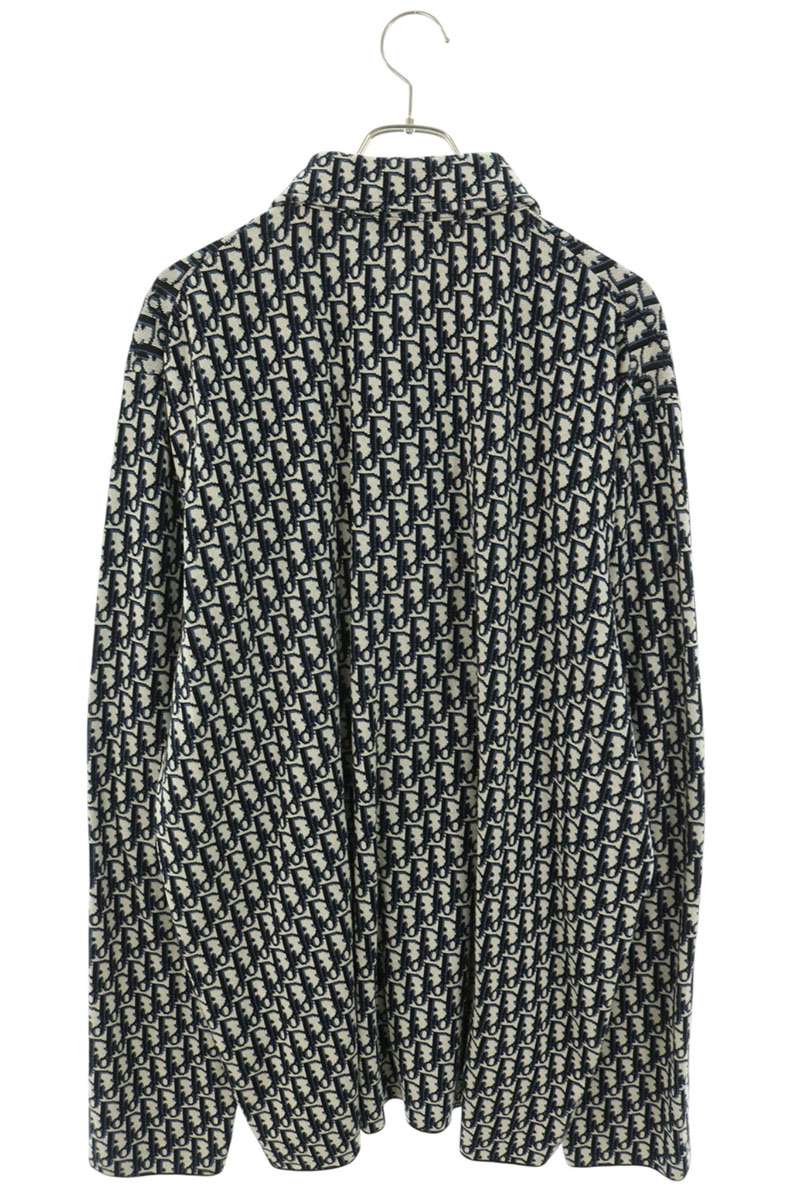 DIOR Gray Oblique All-Over Knit Sweater Size XXXL