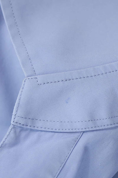 GUCCI 25SS Embossed Logo Skipper Long Sleeve Shirt Light Blue Size S