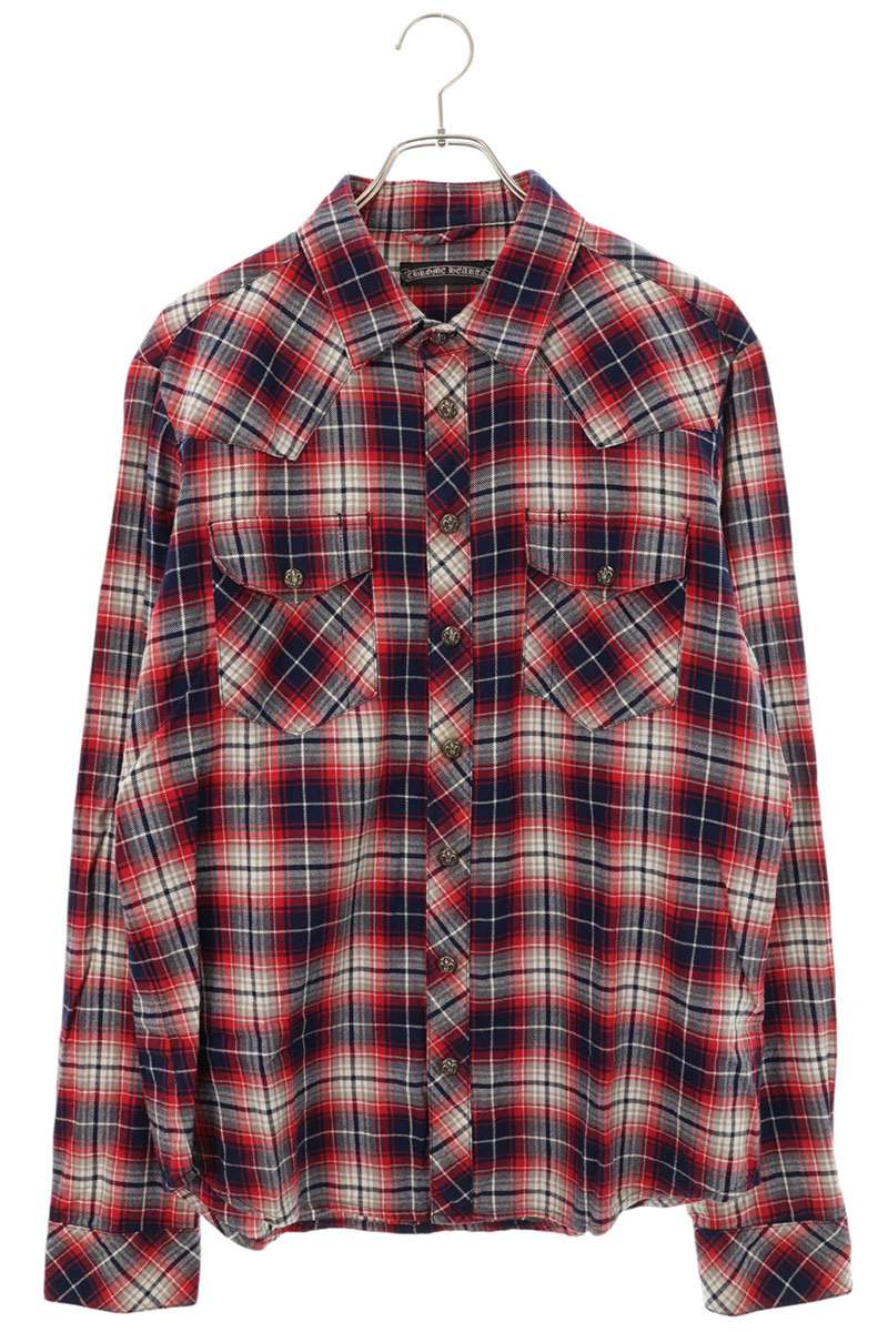 Chrome Hearts LOOSEENDS BS Flare Patch Check Shirt Size L