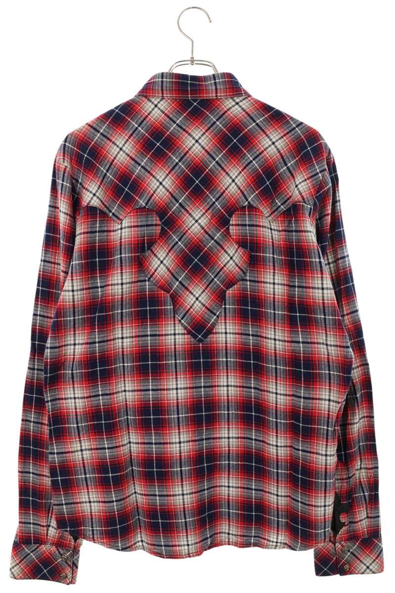 Chrome Hearts LOOSEENDS BS Flare Patch Check Shirt Size L