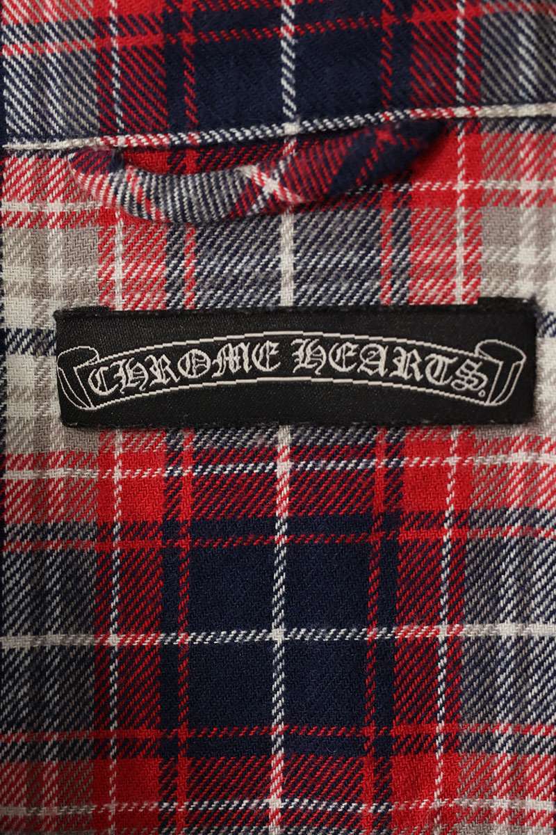 Chrome Hearts LOOSEENDS BS Flare Patch Check Shirt Size L