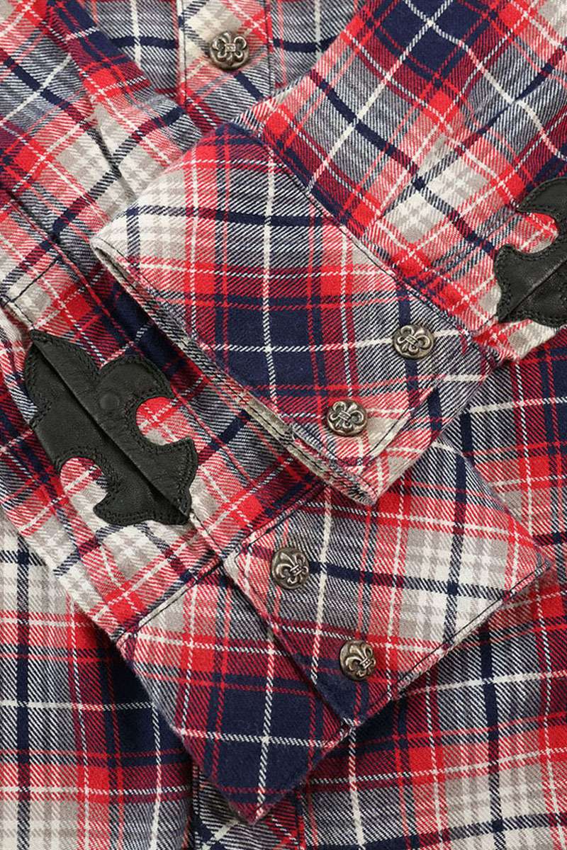 Chrome Hearts LOOSEENDS BS Flare Patch Check Shirt Size L