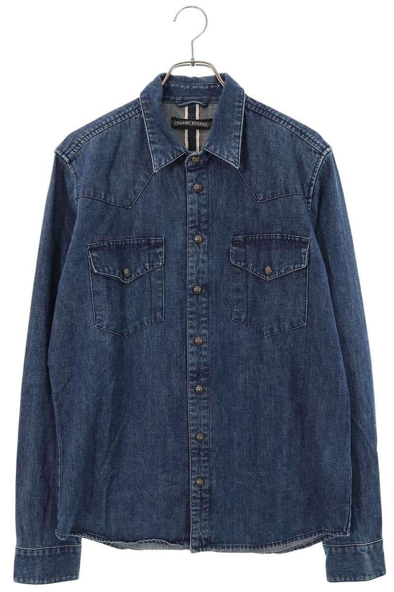 Chrome Hearts Cross Patch Denim Shirt Size L