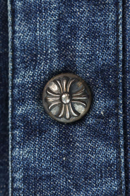 Chrome Hearts Cross Patch Denim Shirt Size L