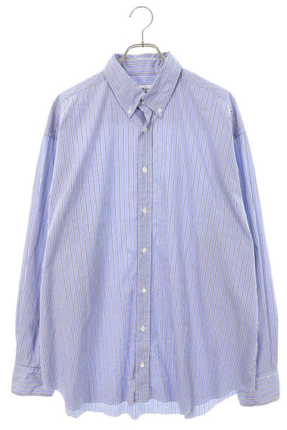 Maison Margiela Blue Oversized Stripe Cotton Shirt Size XL