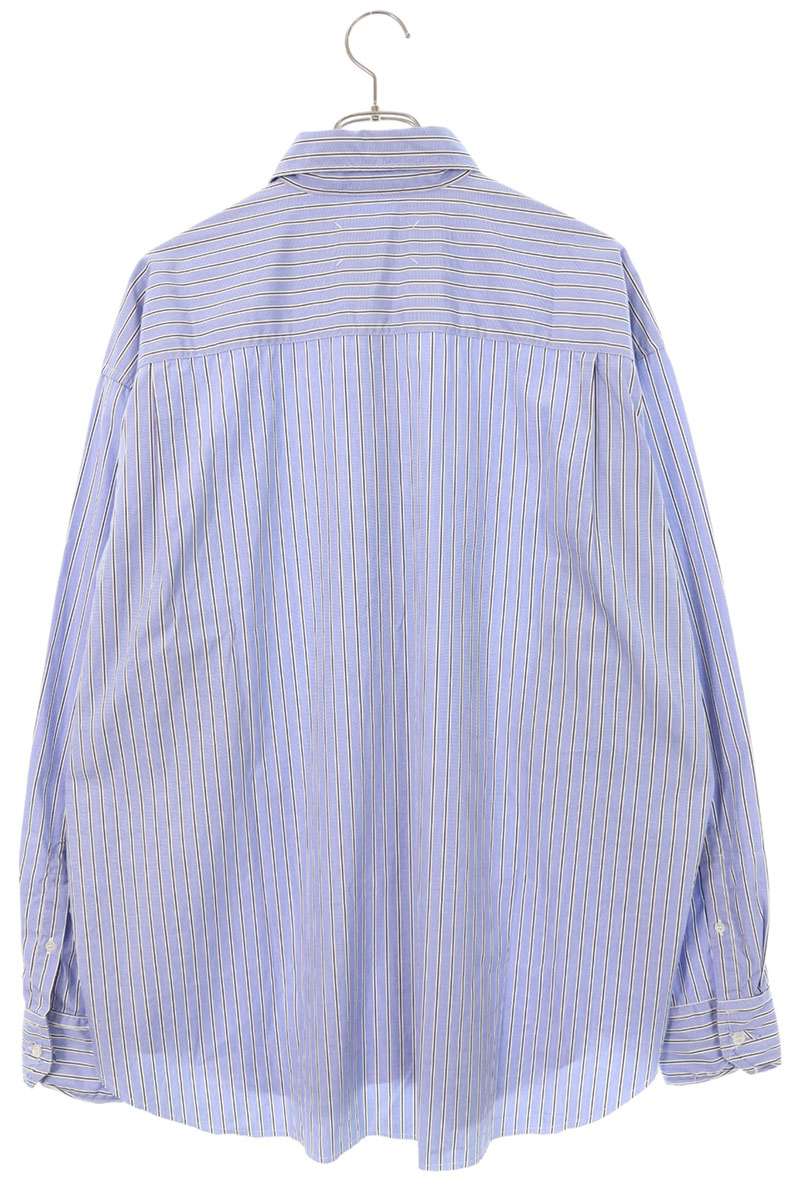 Maison Margiela Blue Oversized Stripe Cotton Shirt Size XL