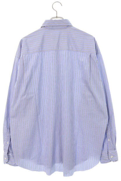 Maison Margiela Blue Oversized Stripe Cotton Shirt Size XL