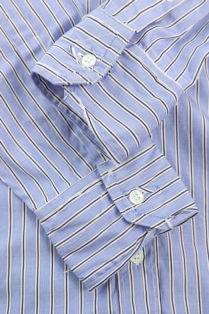 Maison Margiela Blue Oversized Stripe Cotton Shirt Size XL