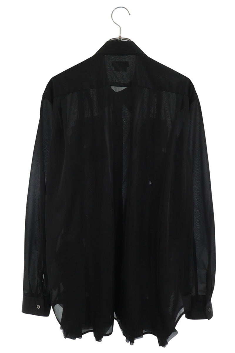 COMME des GARCONS HOMME PLUS Zip Frill Shirt Black Size XL