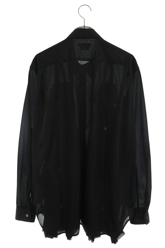 COMME des GARCONS HOMME PLUS Zip Frill Shirt Black Size XL
