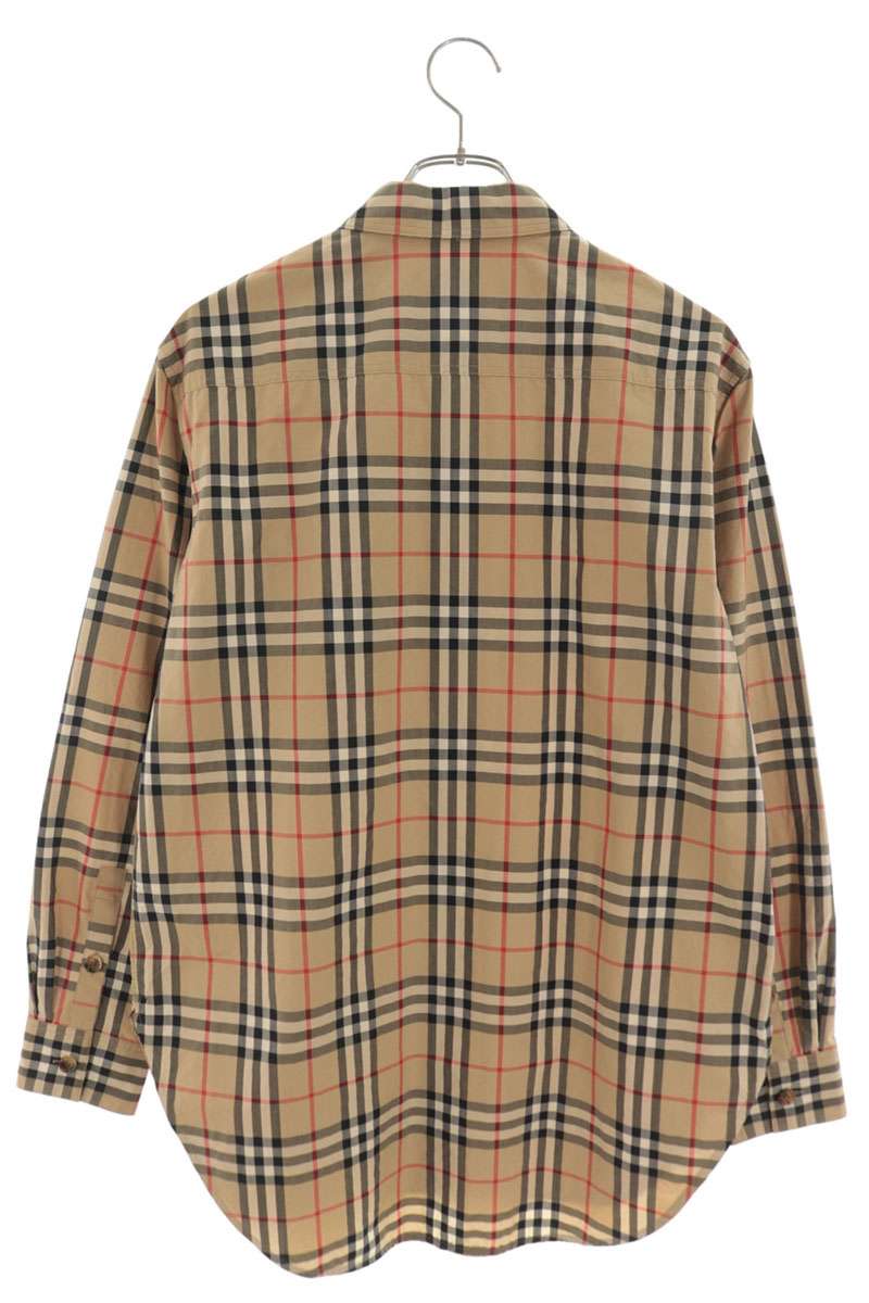 Burberry Nova Check Long Sleeve Cotton Shirt Beige Size XXL
