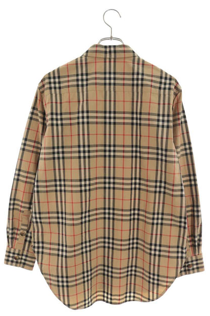 Burberry Nova Check Long Sleeve Cotton Shirt Beige Size XXL