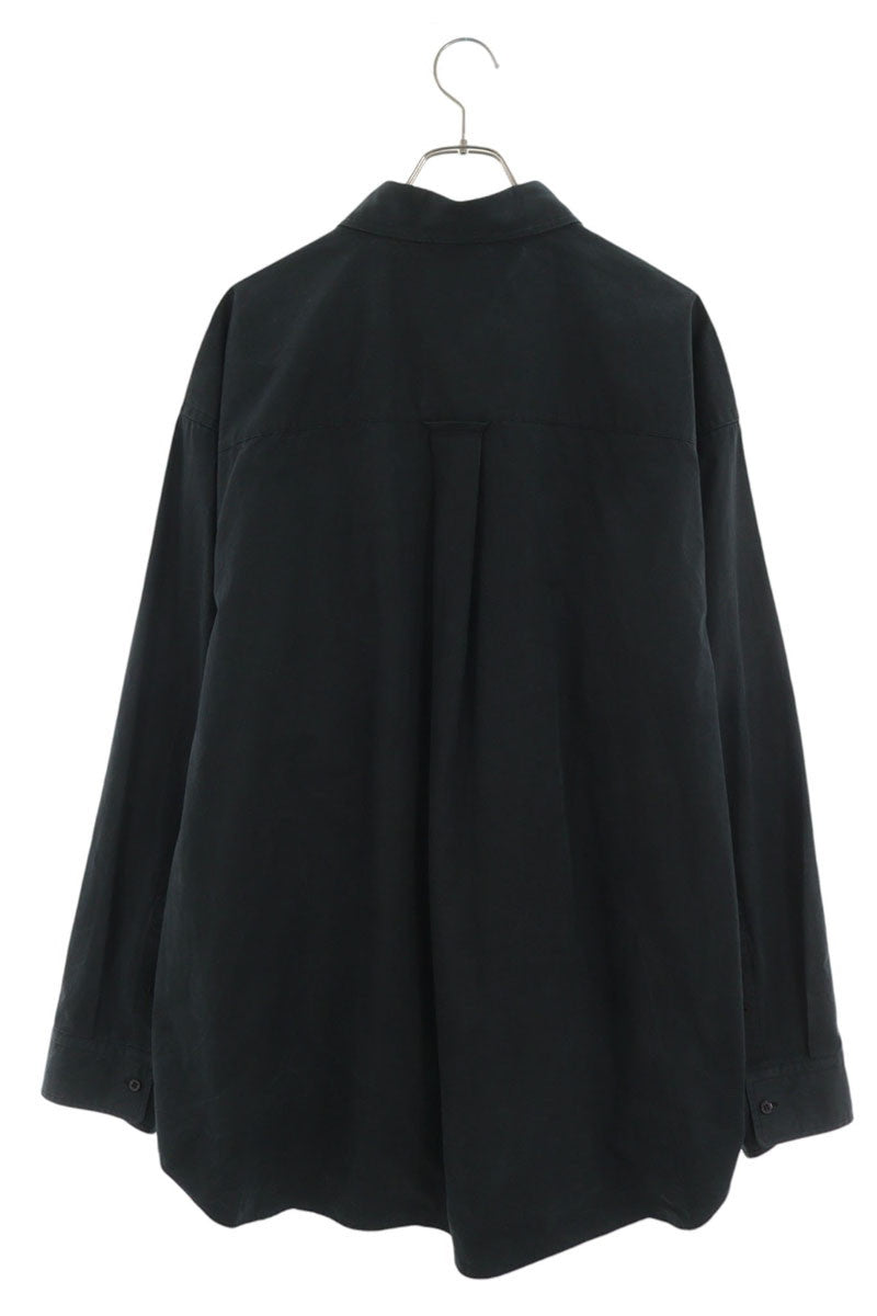 BALENCIAGA Logo Embroidered Snap Button Long Sleeve Shirt Size XXL