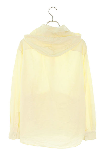 LOEWE Hooded Long Sleeve Cotton Shirt White Size M