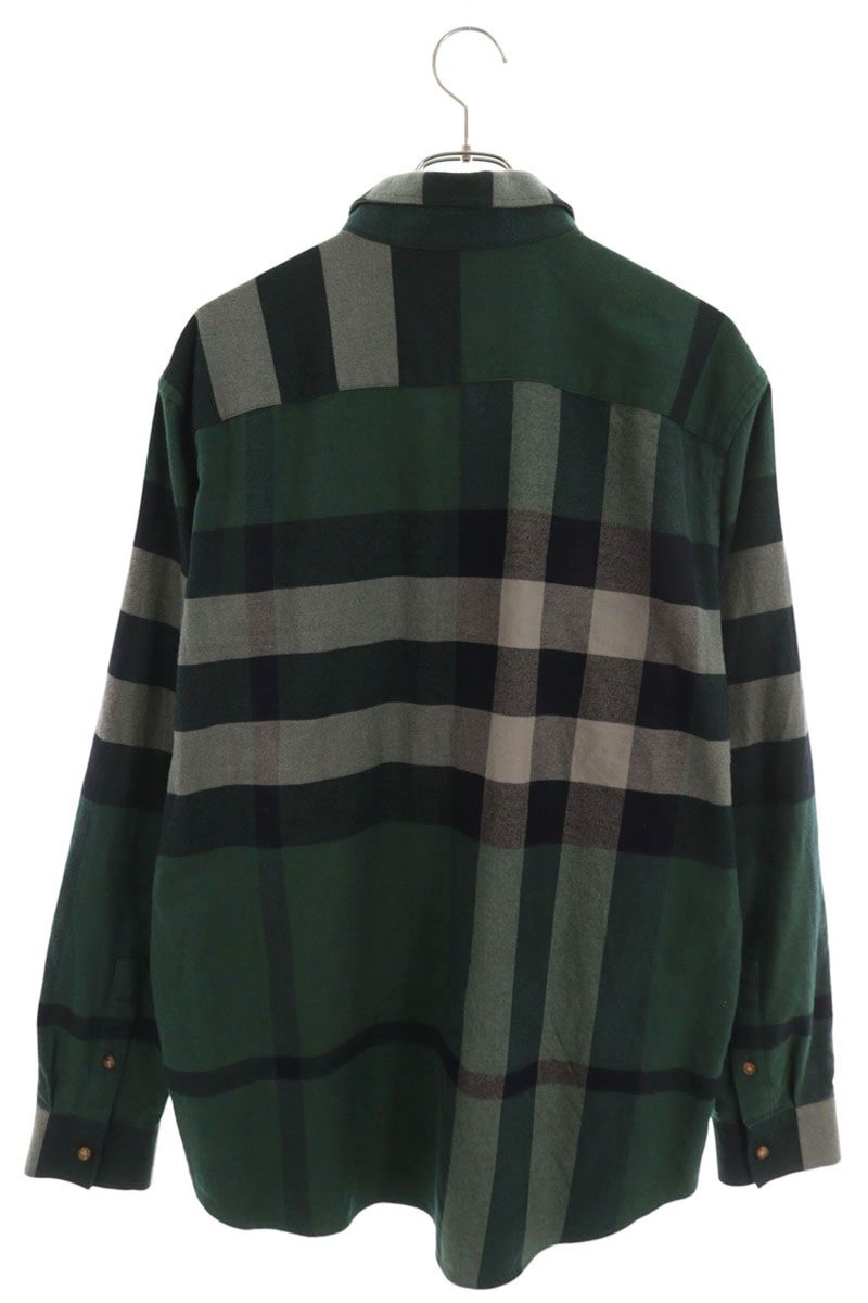 Burberry 25AW Check Flannel Long Sleeve Shirt Green Size L