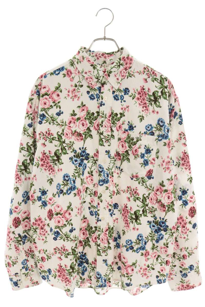 SUPREME 26SS Floral Flannel Long Sleeve Shirt Size M