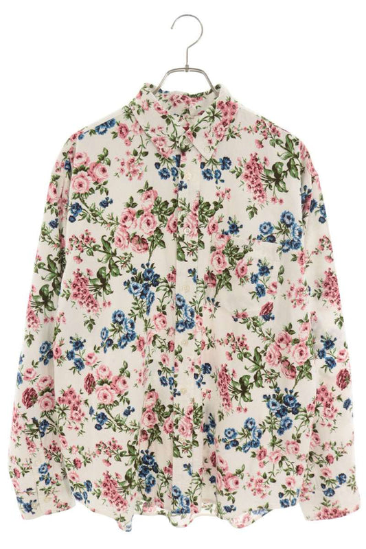 SUPREME 26SS Floral Flannel Long Sleeve Shirt Size M