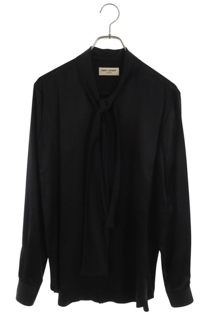 SAINT LAURENT PARIS 16AW Silk Ribbon Tie Shirt Size M