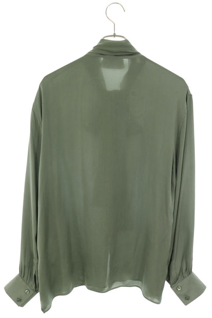 SAINT LAURENT PARIS Silk Bow Tie Shirt Size 40