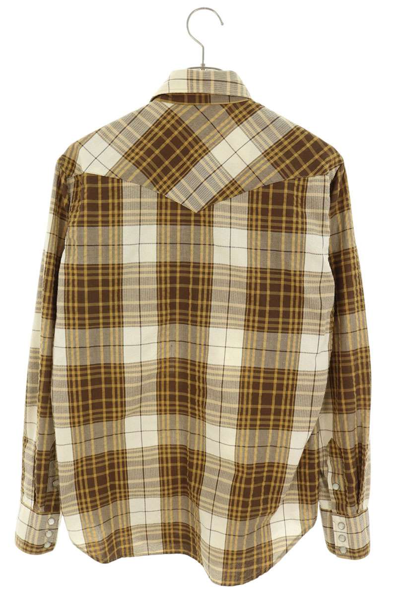 HYSTERIC GLAMOUR Brown Applique Check Long Sleeve Size M