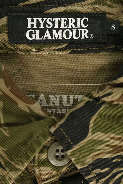 HYSTERIC GLAMOUR Khaki Green Character Applique Long Sleeve Size S