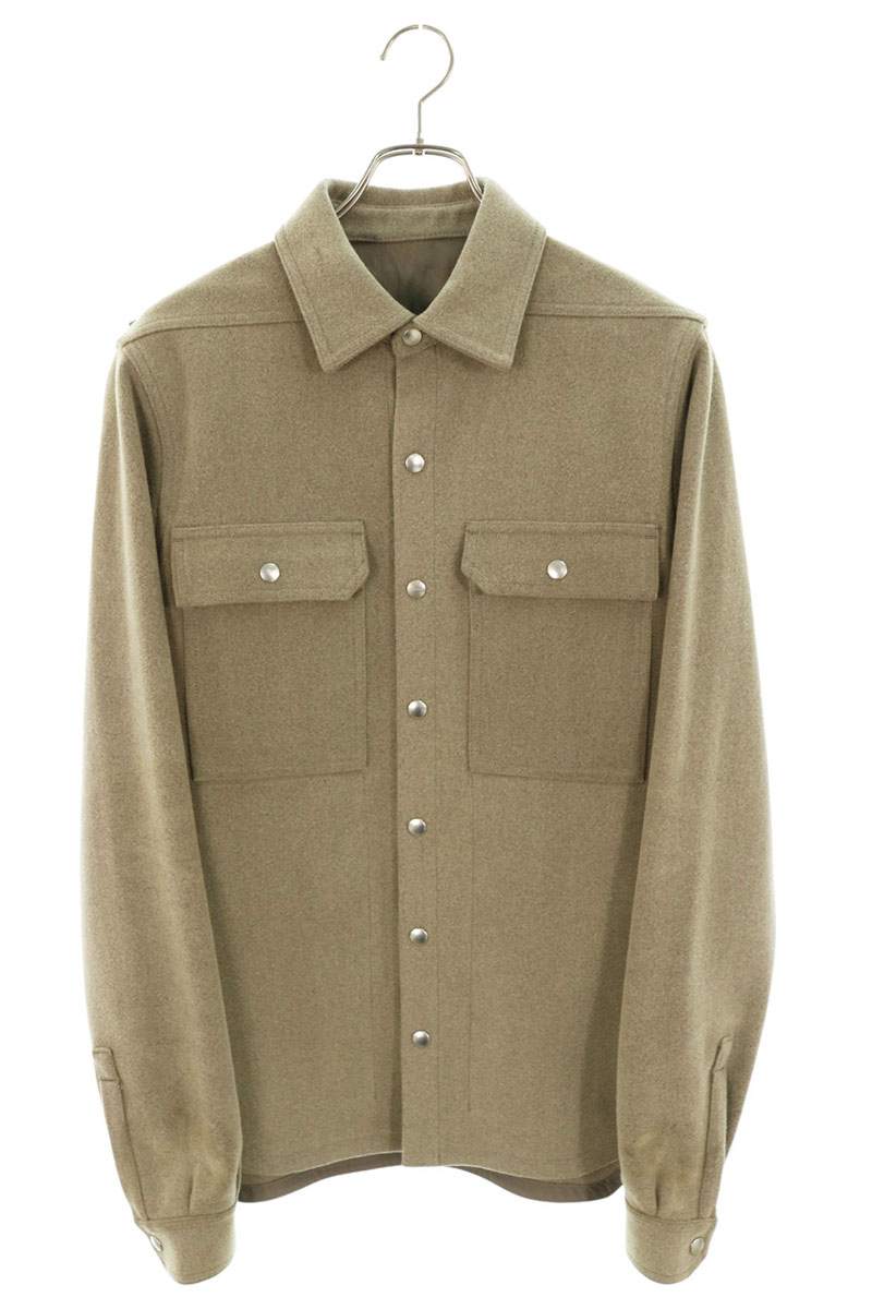 Rick Owens WM Wool Nylon Overshirt Beige Size S