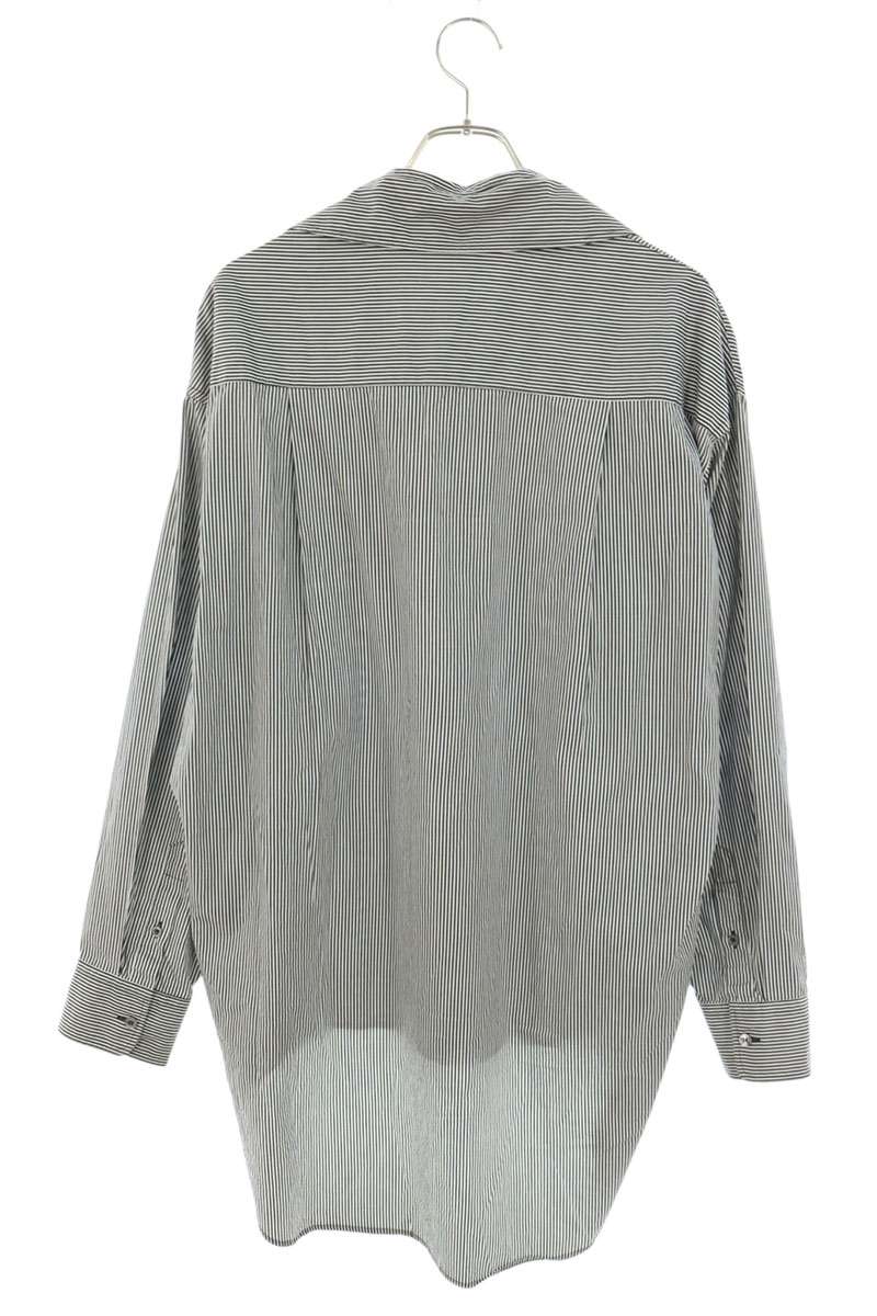 VETEMENTS Logo Embroidered Oversized Stripe Long Sleeve Shirt Size S