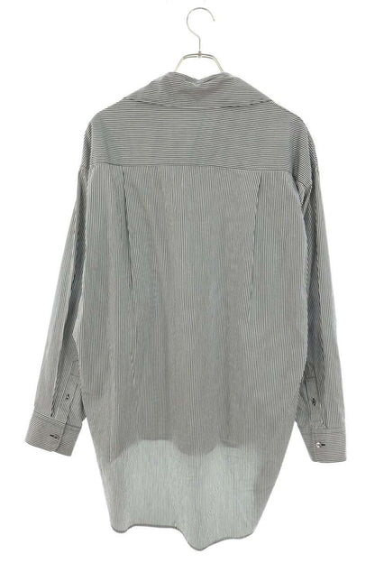 VETEMENTS Logo Embroidered Oversized Stripe Long Sleeve Shirt Size S