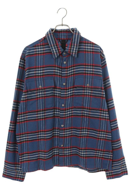 Chrome Hearts WORK DOG Cross Button Flannel Shirt Size L