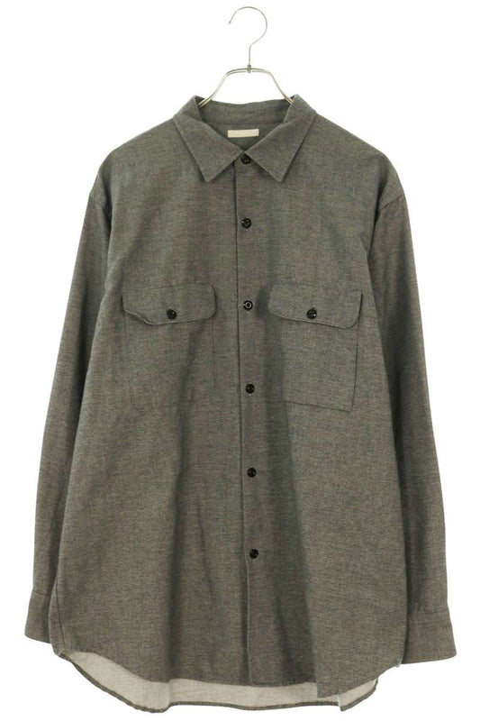 ULTERIOR Cotton Cashmere Flannel Long Sleeve Shirt Size XL