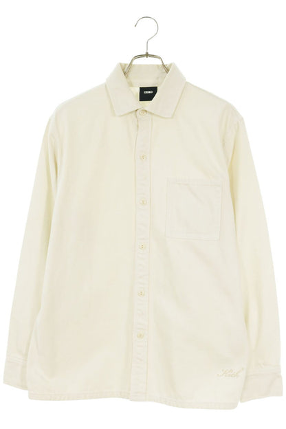 KITH Heavyweight Cotton Long Sleeve Shirt White Size S