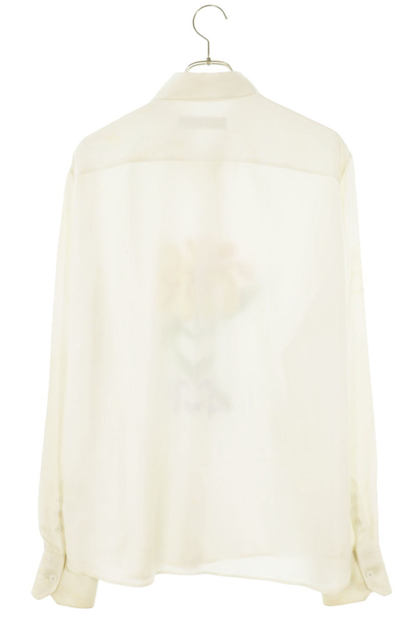 LOUISVUITTON Flower Print Silk Shirt Size M